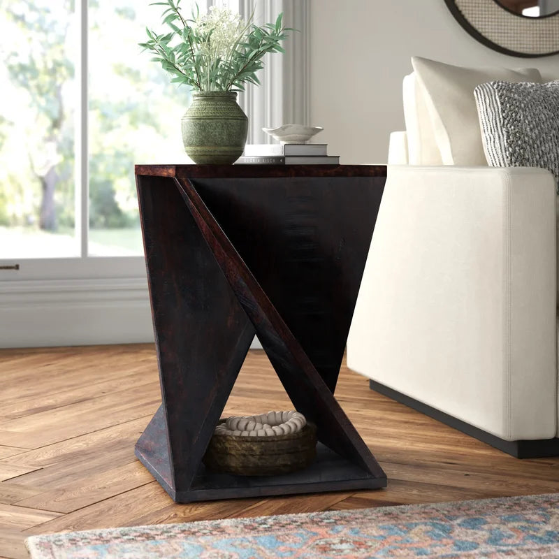 Zevara Solid Wood End Table