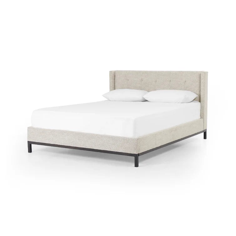 Fabric-Lined Upholstered Bed